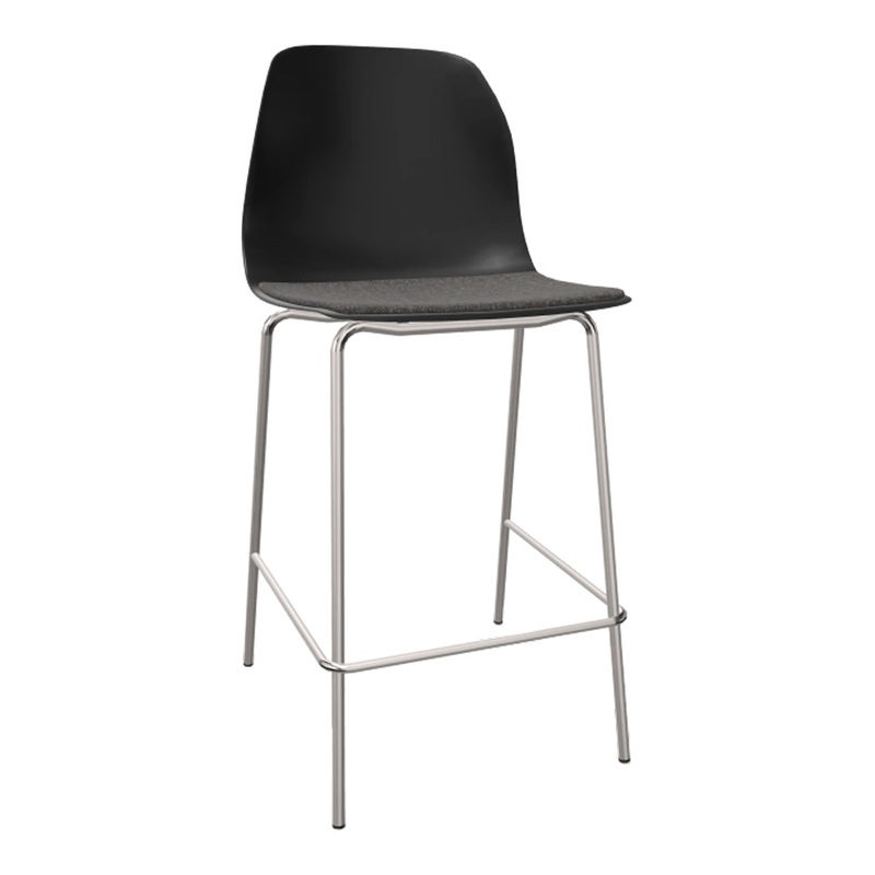 Pelican 08 Counter Stool – 4 Leg, Chrome – Seat Upholstered