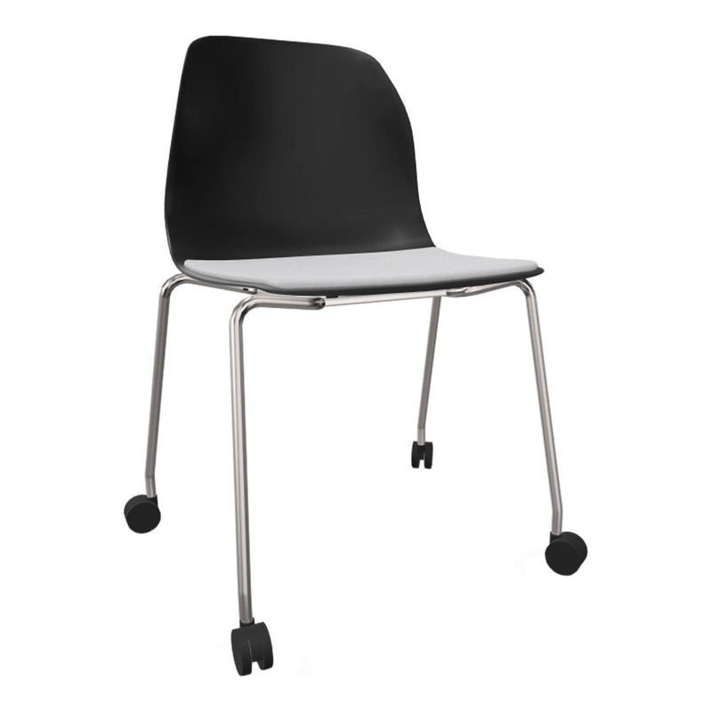 Pelican 08 Meeting Chair – 4 Leg w/ Casters – Seat Upholstered