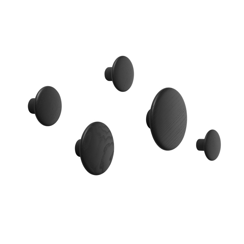 The Dots Coat Hooks – Set of 5 Oak