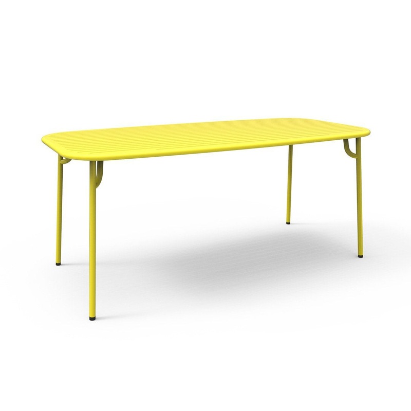 Week-End Rectangular Table w/ Slats Blue