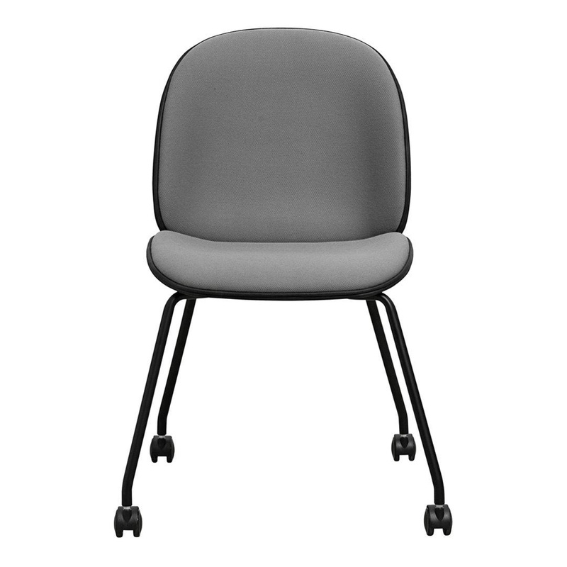 Beetle Meeting Chair – 4 Legs w/ Casters – Front Upholstered