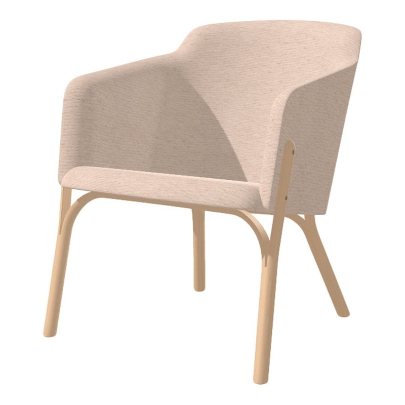 Split Lounge Armchair – Upholstered – Beech Frame