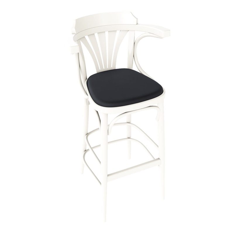 Barstool 135 – Seat Upholstered – Beech Pigment Frame