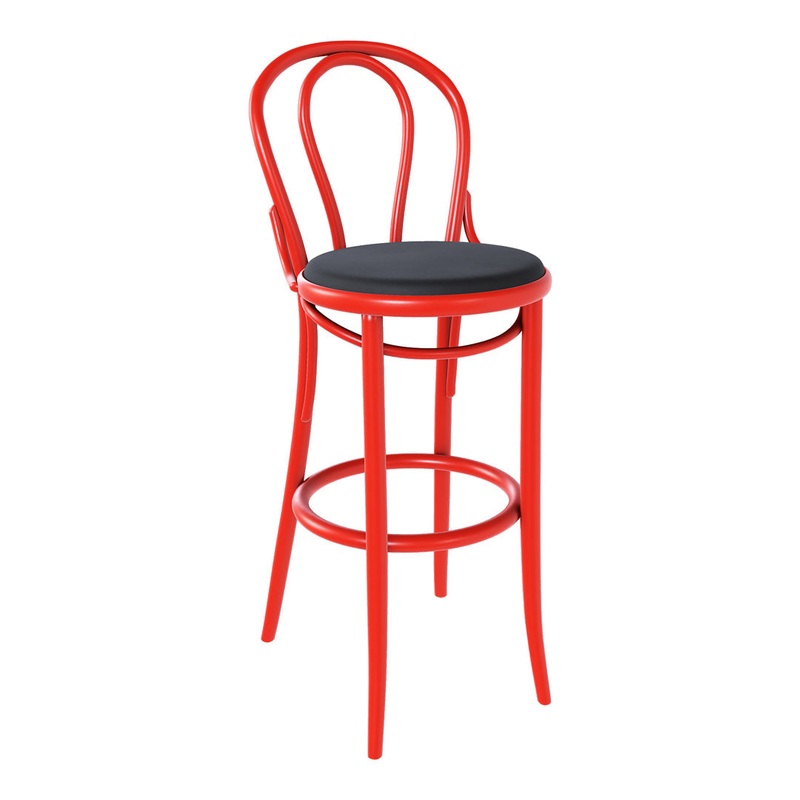 Barstool 18 – Seat Upholstered – Beech Pigment Frame