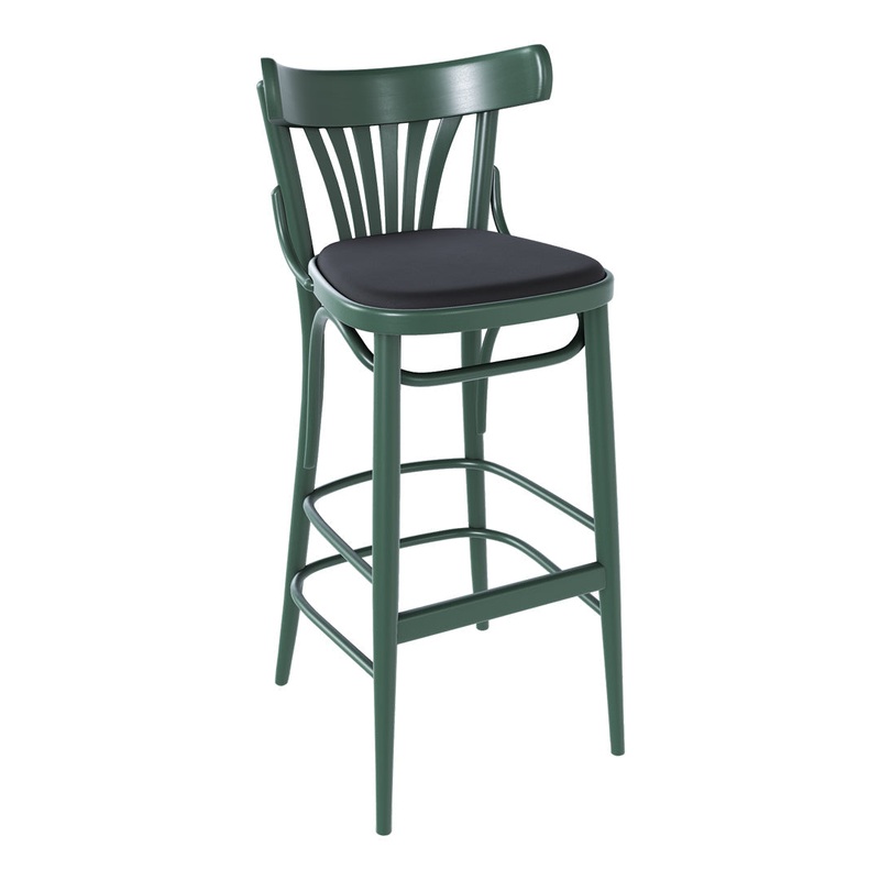 Barstool 56 – Seat Upholstered – Beech Pigment Frame