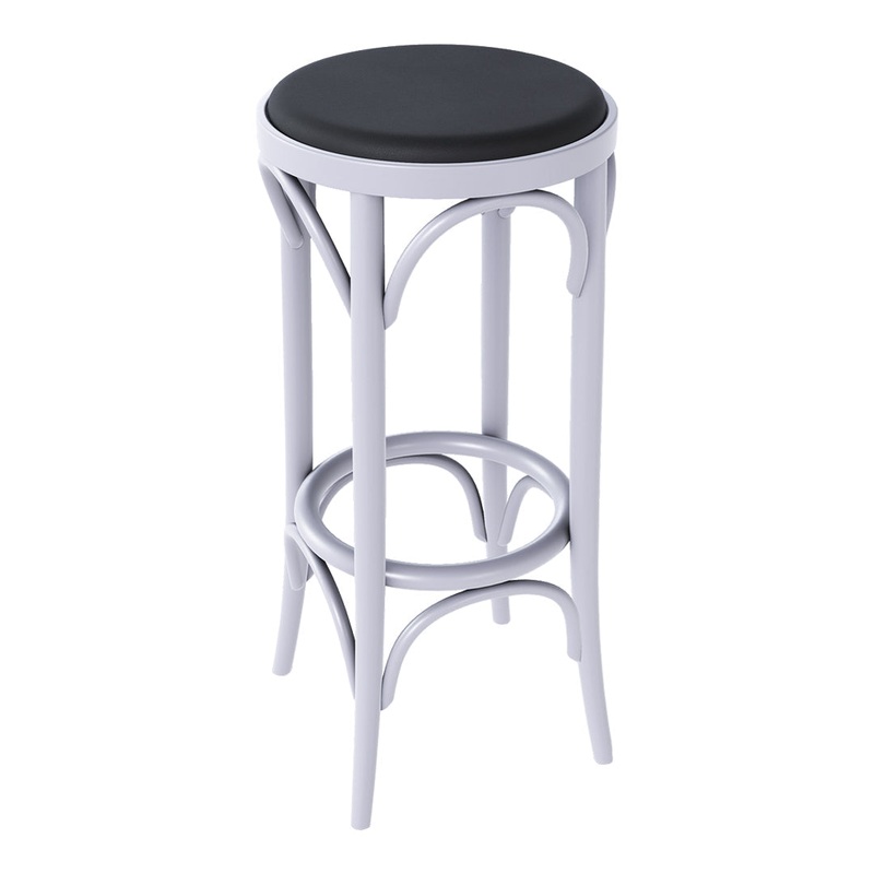 Barstool 73 – Seat Upholstered – Beech Pigment Frame