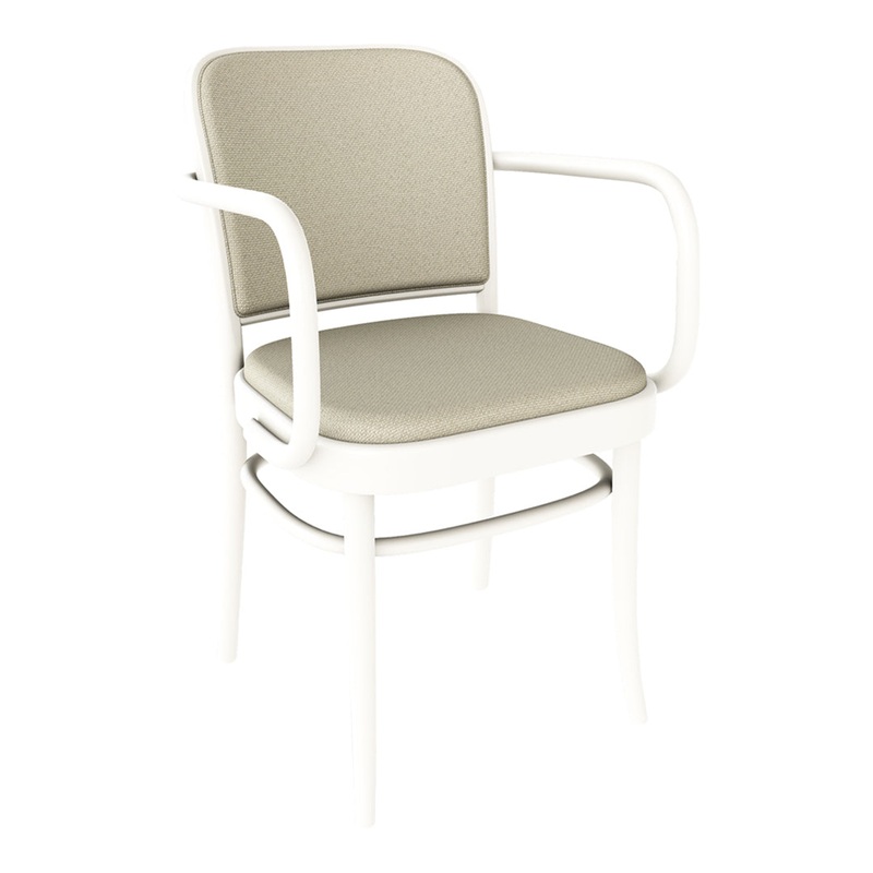 Armchair 811 – Seat & Back Upholstered – Beech Pigment Frame