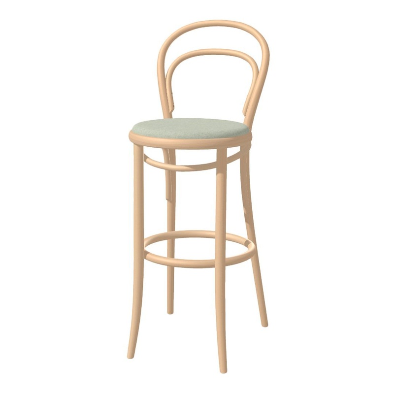 Barstool 14 – Seat Upholstered – Beech Frame