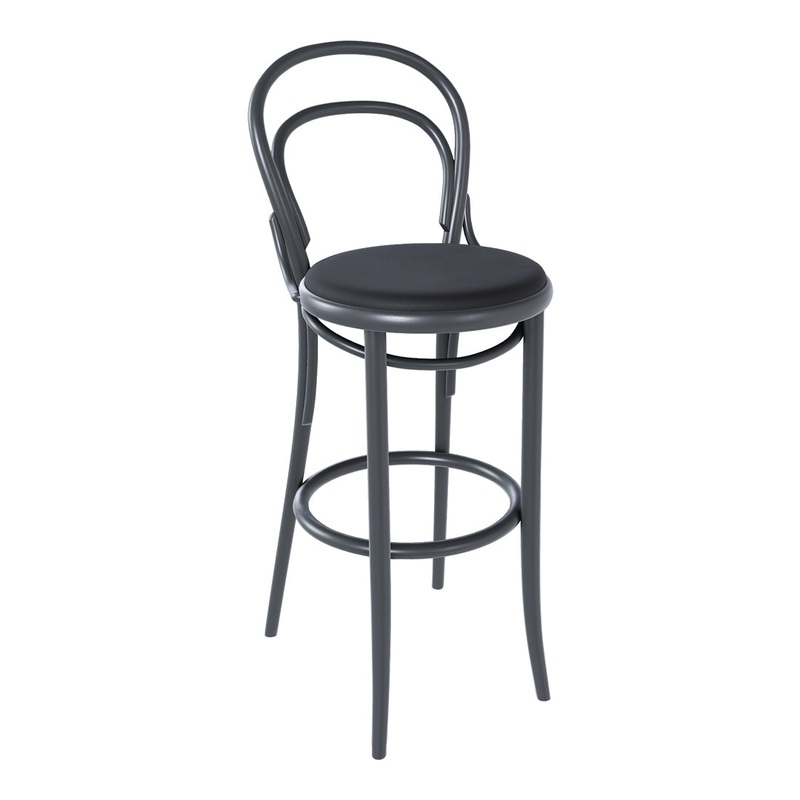 Barstool 14 – Seat Upholstered – Beech Pigment Frame