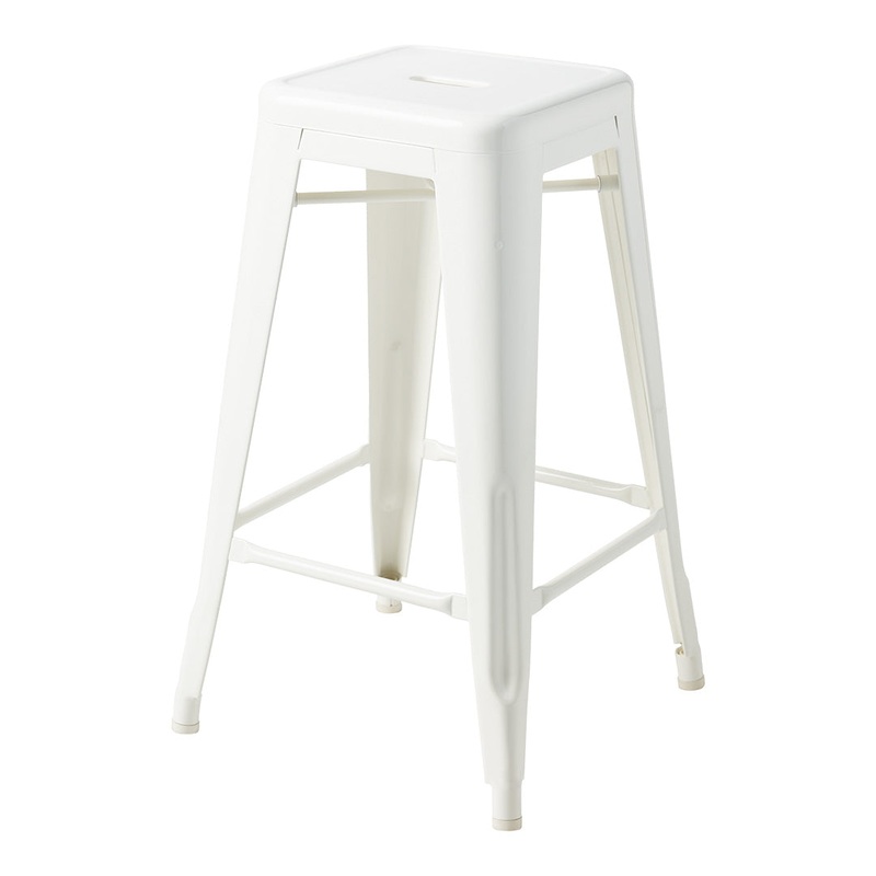 H65 Stool – Indoor RAL 9010 Pure White