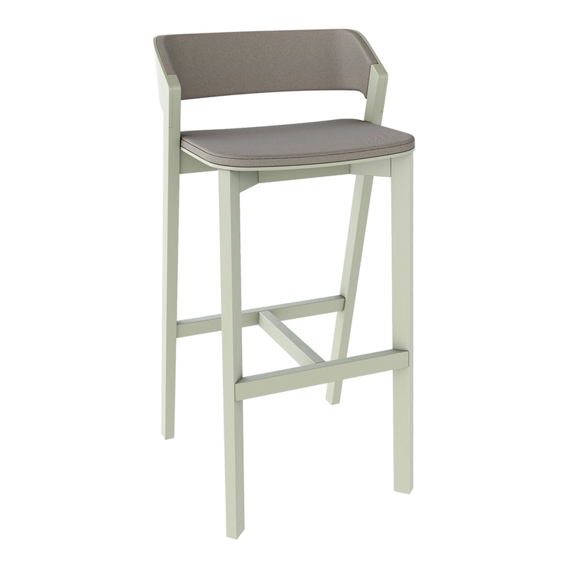 Merano Barstool – Upholstered – Oak Pigment Frame