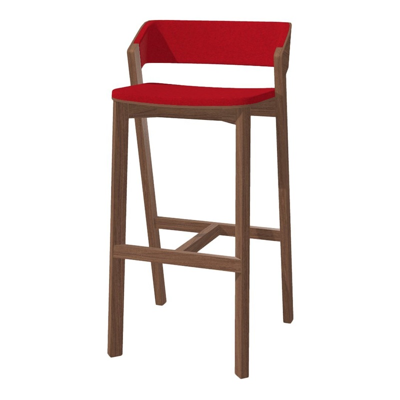 Merano Barstool – Walnut Frame – Upholstered