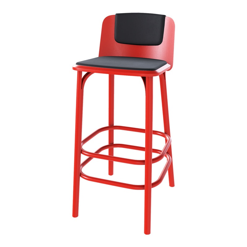 Split Barstool – Upholstered – Beech Pigment Frame