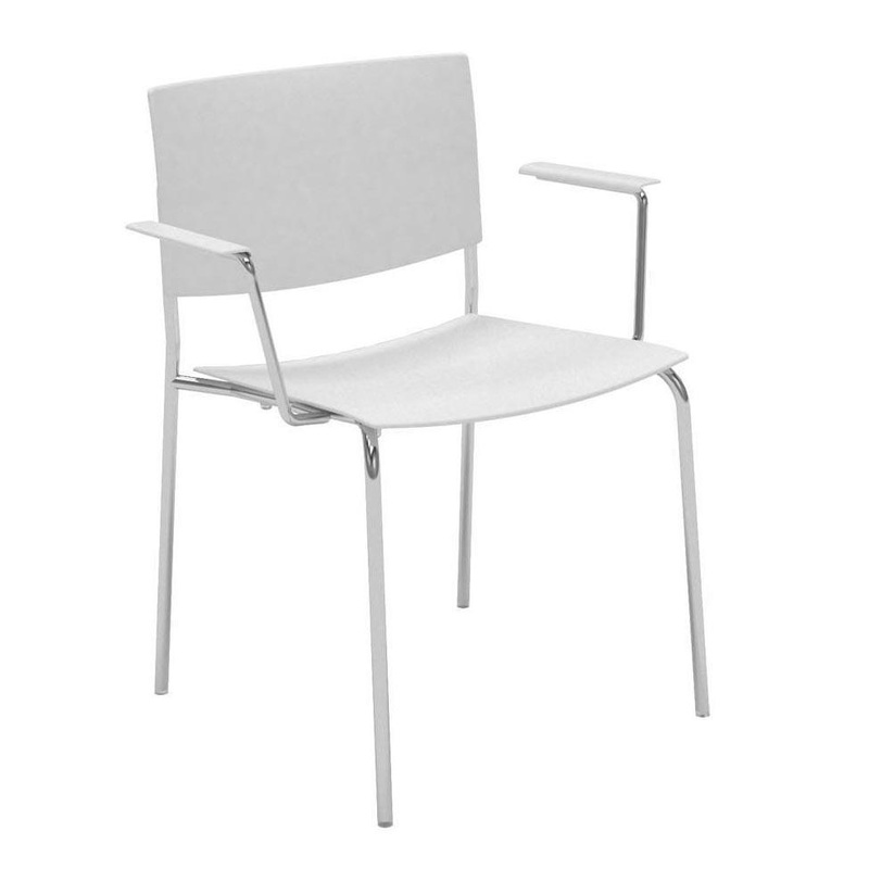 Sit SO1202 Armchair – 4-Leg Base – Stackable White (RAL 9003)