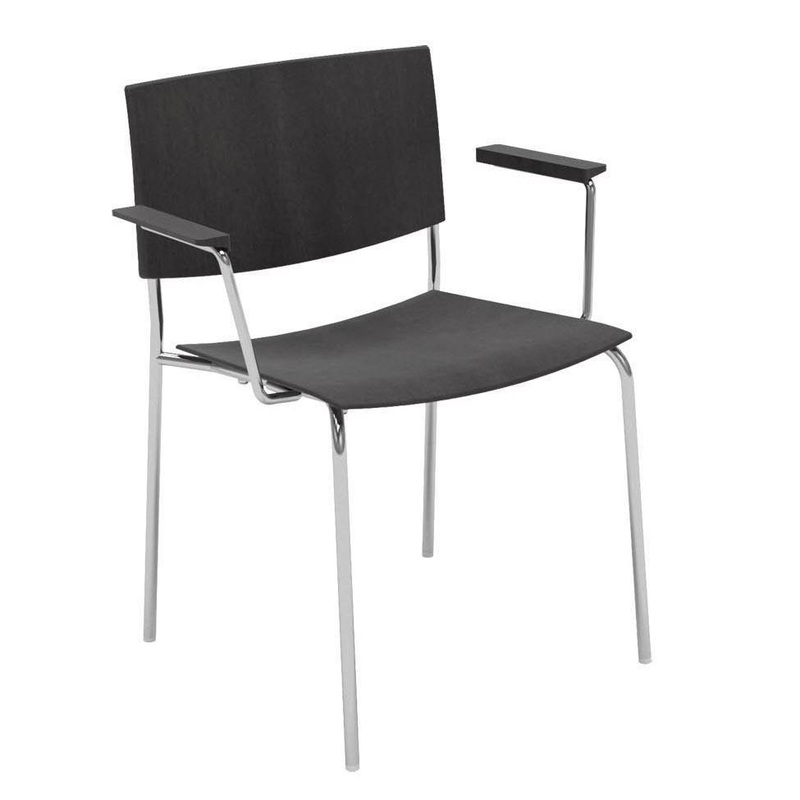 Sit SO1208 Armchair – Wood Shell – 4-Leg Base