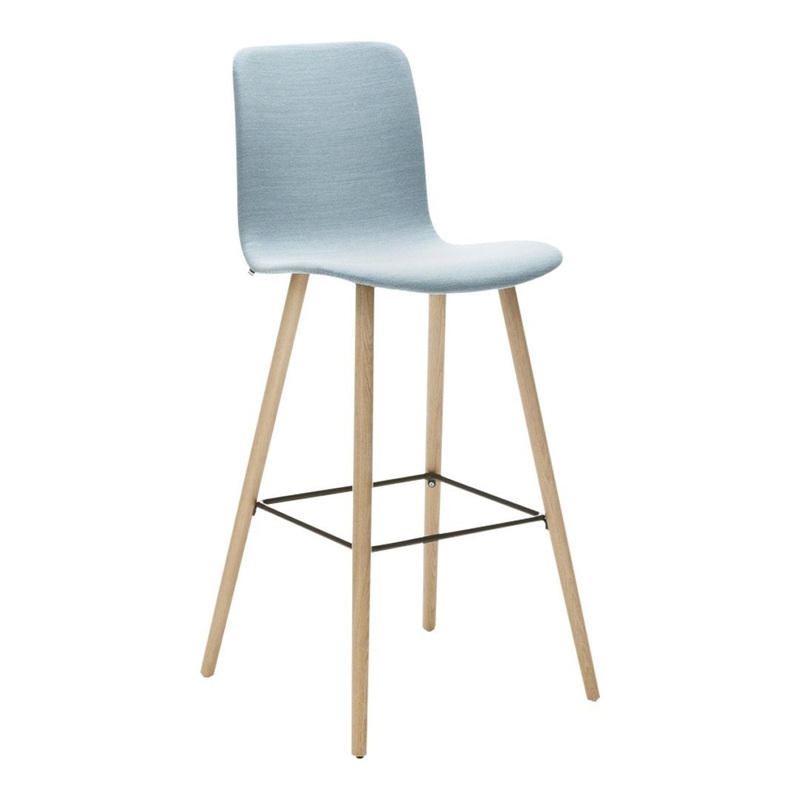 Sola Bar Stool – 4 Leg Wood Base – Fully Upholstered