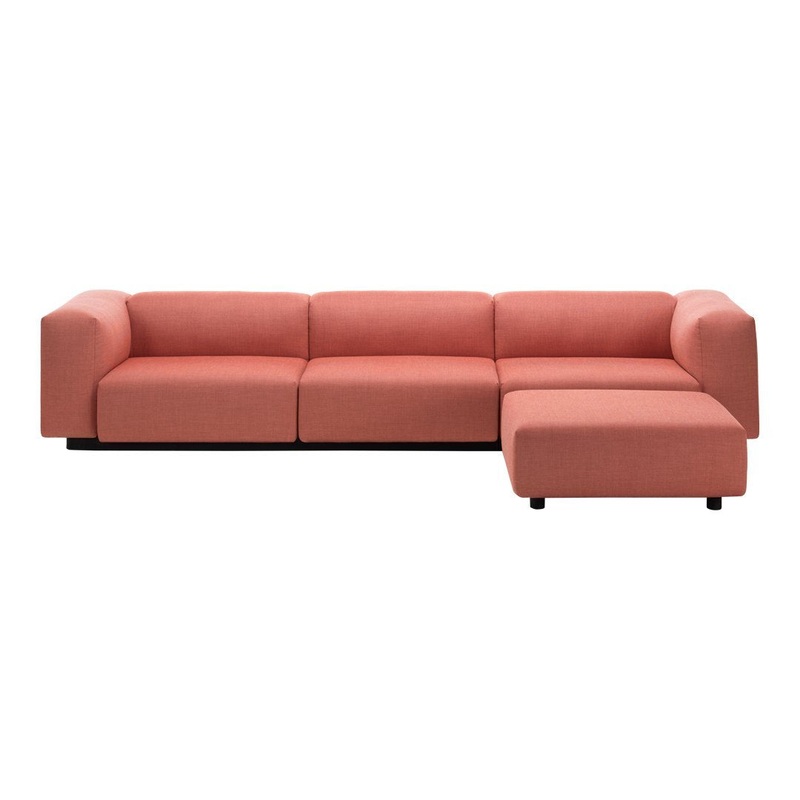 Soft Modular Three-Seater Sofa with Chaise