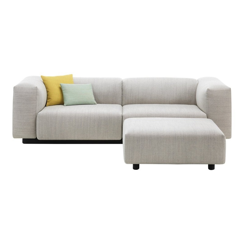Soft Modular Two-Seater Sofa Plus Ottoman