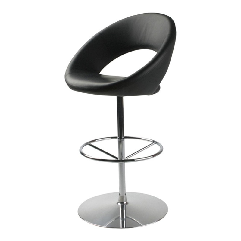 Nina B Bar Stool – Disc Base, Swivel w/ Return