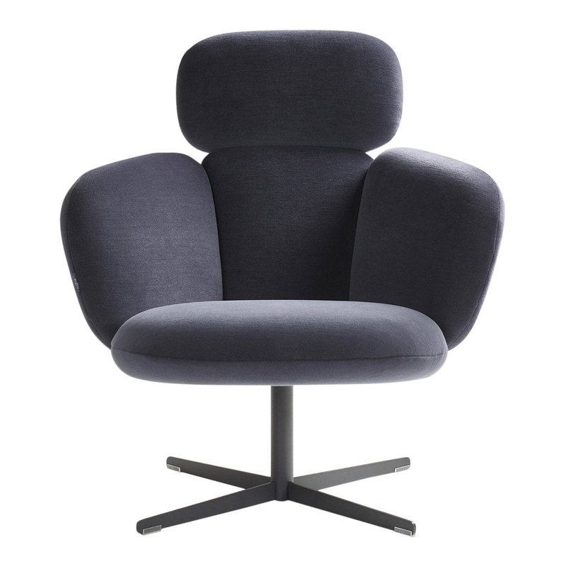 Bras Highback Chair – 4 Legged, Swivel w/ Return