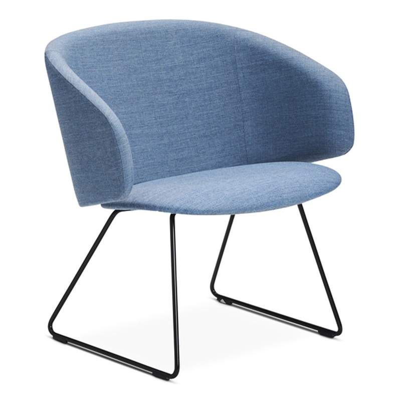 Sola Lounge Armchair – Sled Base, Low Back