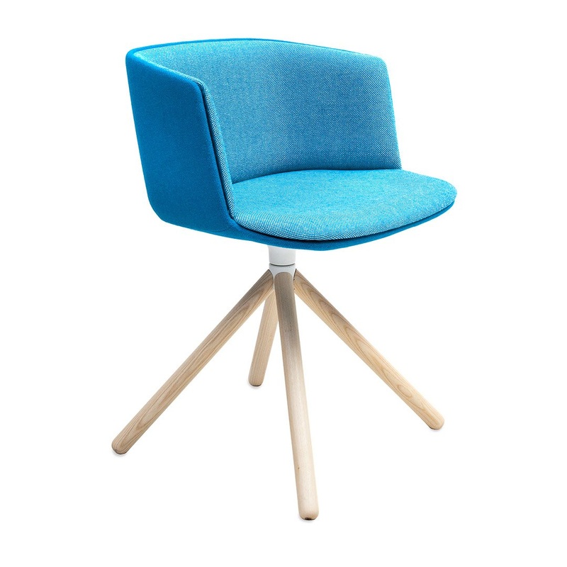 Cut Dining Chair – 4-Star Cross Base, Fully Upholstered