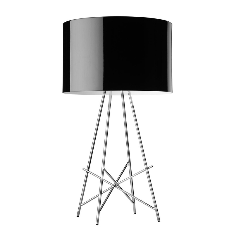 Ray T Table Lamp Glossy Black