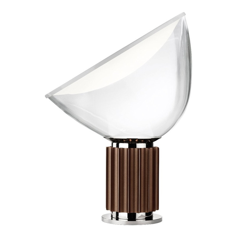 Taccia Small LED Table Lamp Anodized Bronze