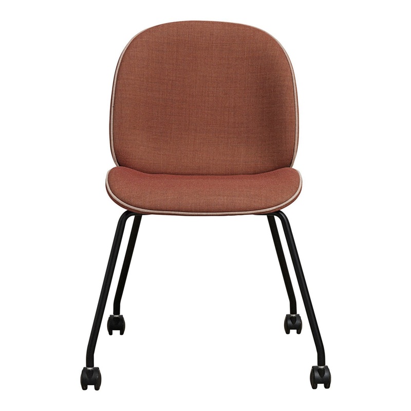 Beetle Meeting Chair – 4 Legs w/ Casters – Fully Upholstered