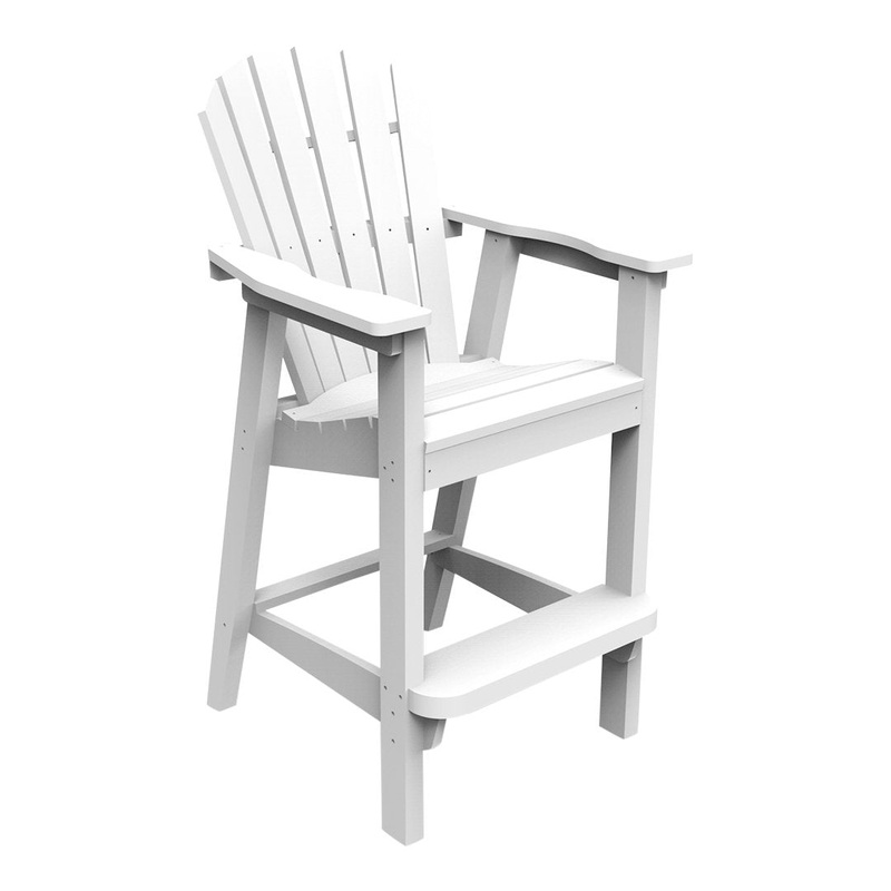 Adirondack Shellback Bar Chair SSC White