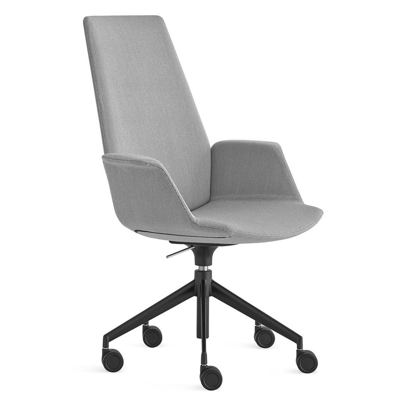 Uno High Back Office Chair – 5-Star Base with Casters, Adjustable