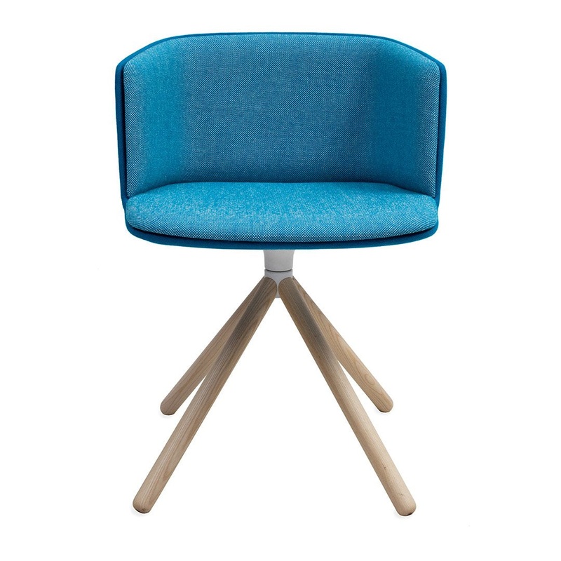 Cut Dining Chair – 4-Star Cross Base, Seat Upholstered