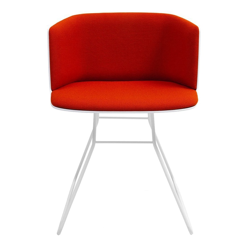 Cut Office Chair – Sled Base, Fully Upholstered