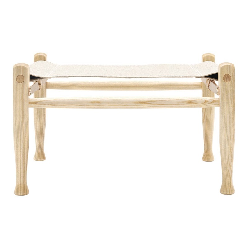 KK97170 Kaare Klint Safari Chair Footrest Natural Canvas