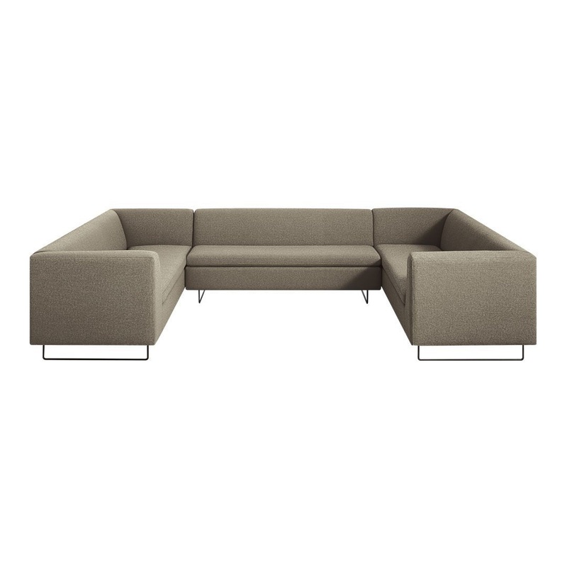 Bonnie & Clyde U-Shaped Sectional Sofa Sanford Black