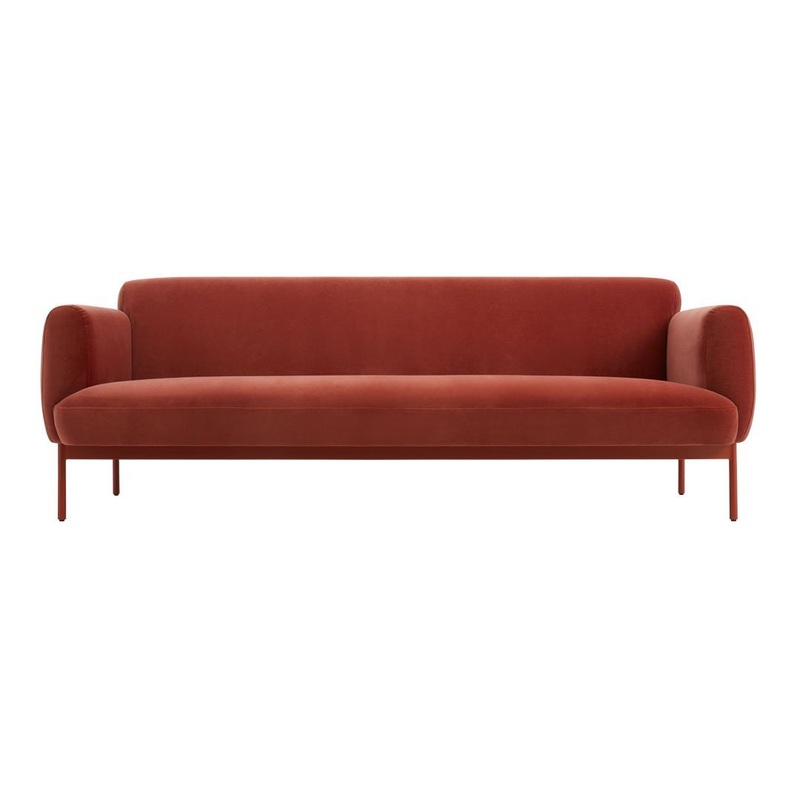 Puff Puff Sofa Tomato Velvet