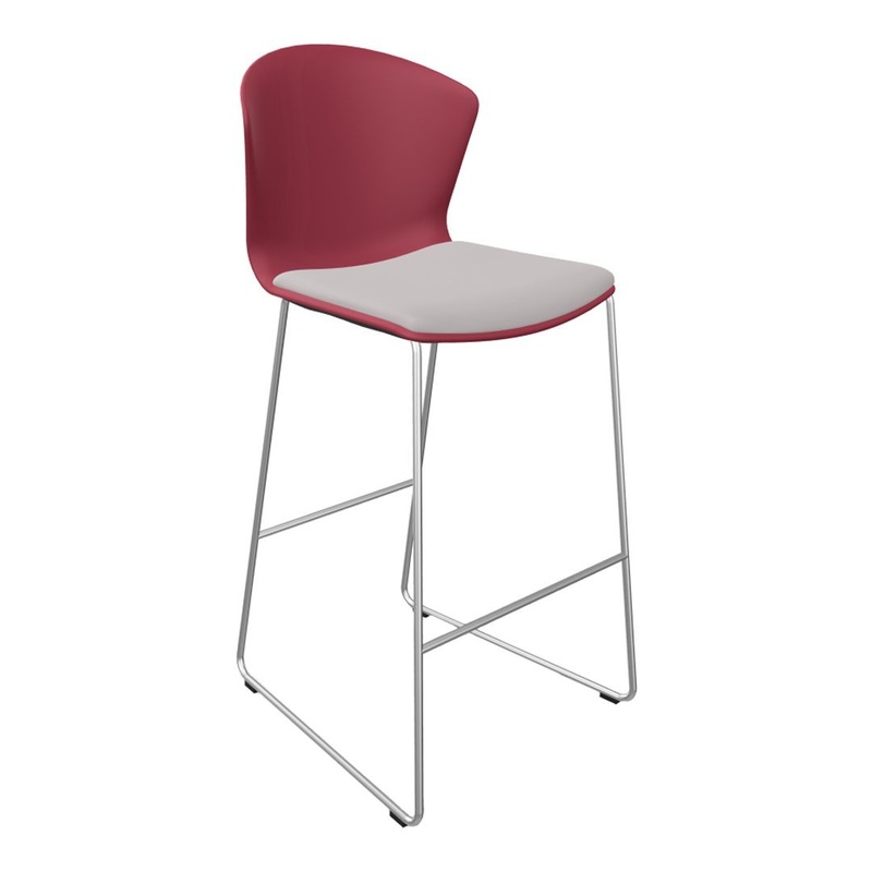 Whass Bar Stool – Sled Base – Padded Seat