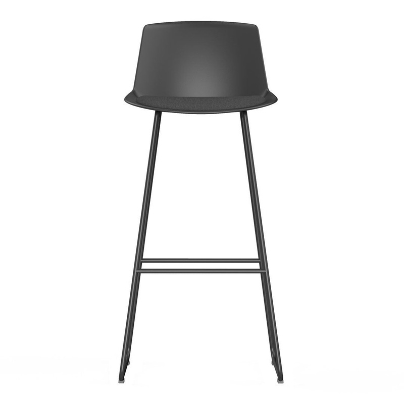Noom Series 40 Bar Stool – Sled Base – Seat Upholstered