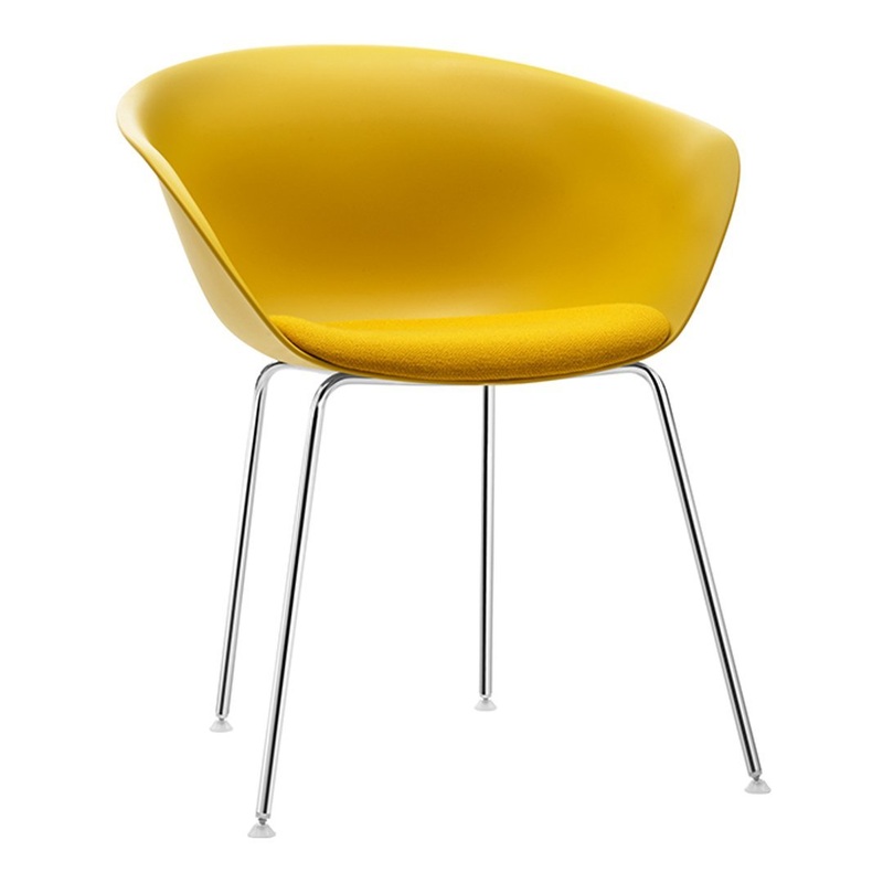 Duna 02  Steel 4-Leg Base  Upholstered