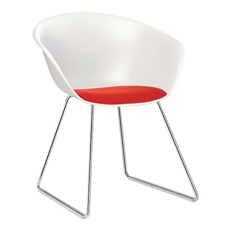 Duna 02  Steel Sled Base  Upholstered