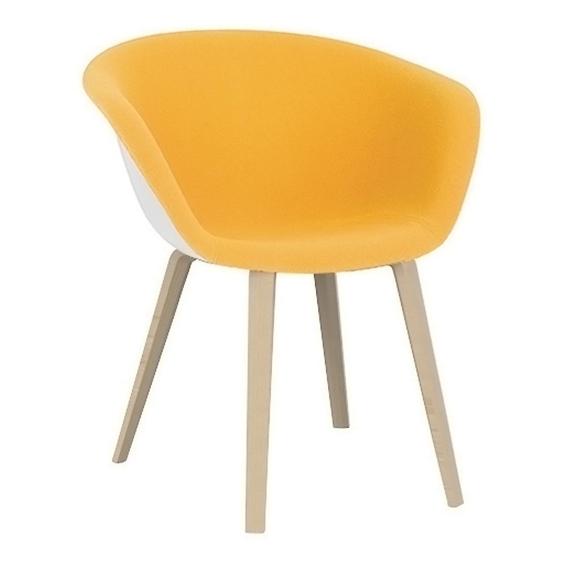 Duna 02  Wood Base  Front Upholstered