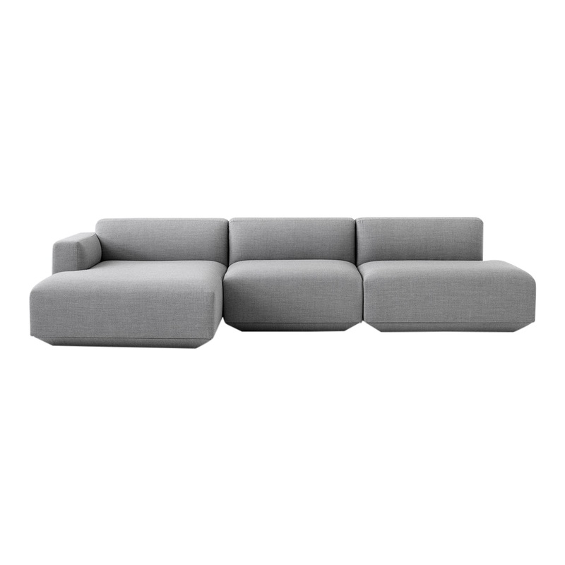 Develius Models I & J – 3-Seater Sofa w/ Chaise and Open End