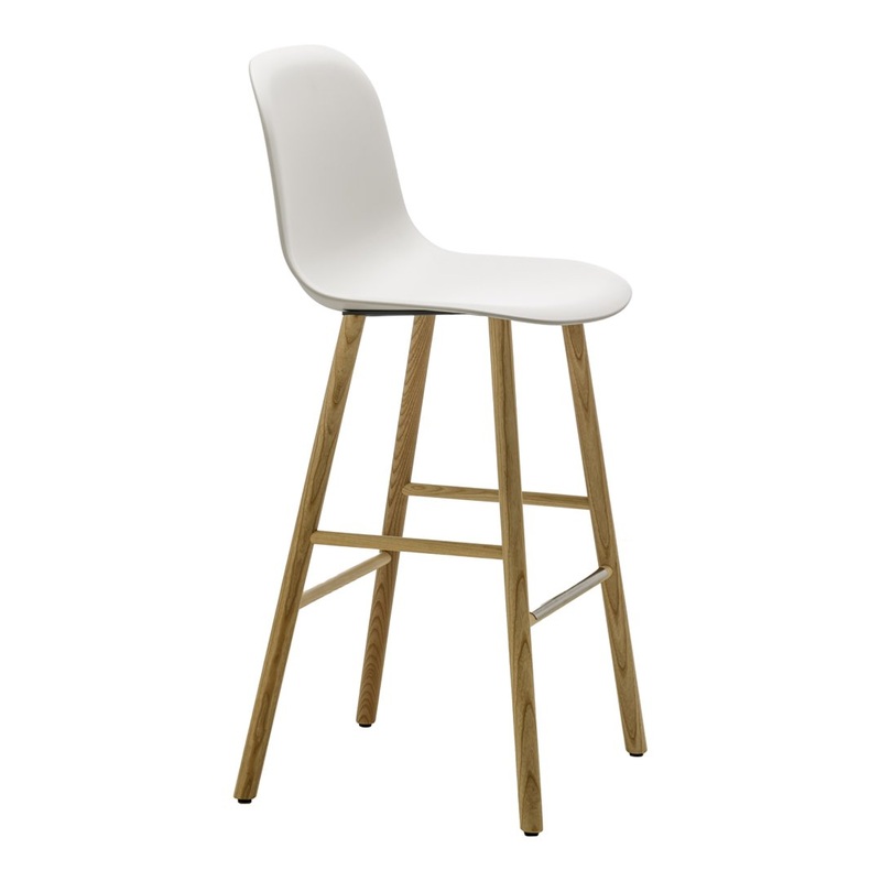 Mani Plastic Bar Stool – Wood Legs