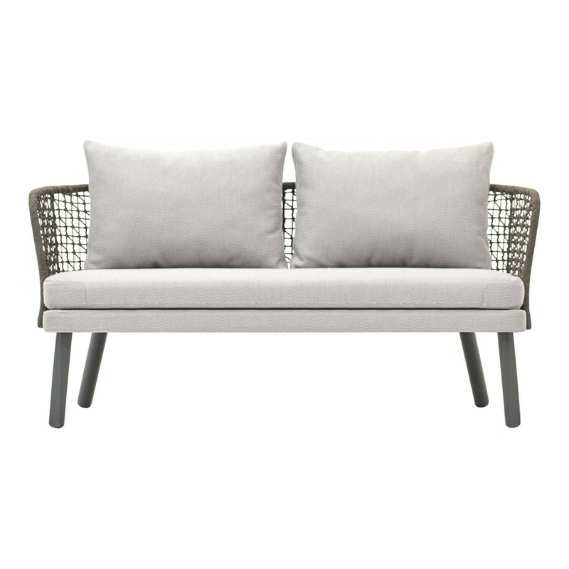 Emma 2-Seater Sofa 23641 – Aluminum Base