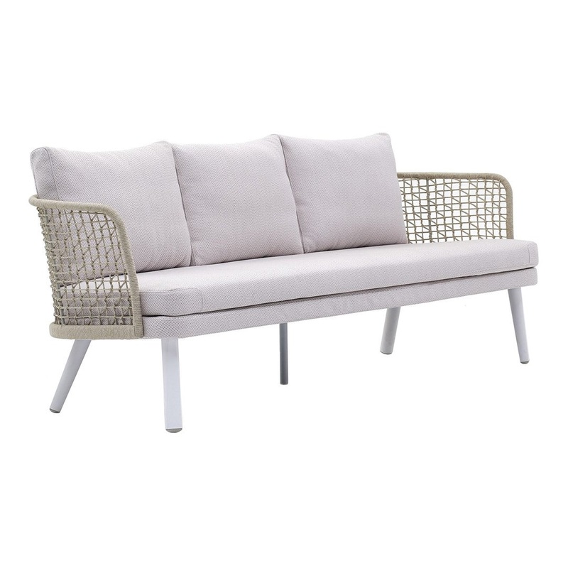 Emma 3-Seater Sofa 23645 – Aluminum Base