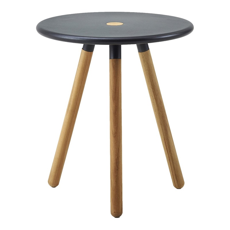 Area Outdoor Side Table / Footstool Teak / Lava Grey