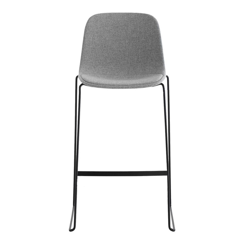 Seela Bar Stool – Sled Base – Fully Upholstered