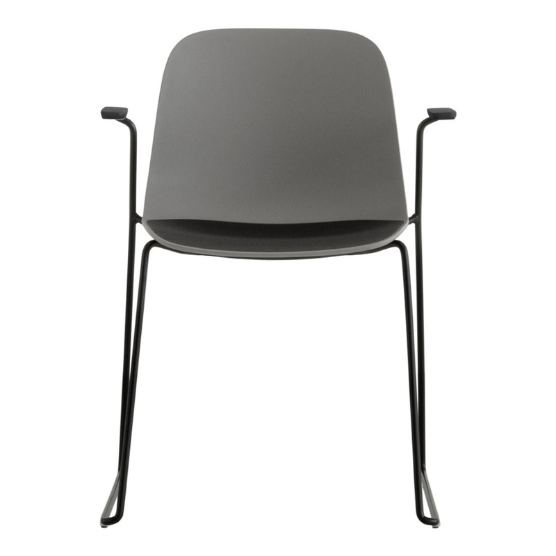 Seela Armchair Sled Base, Unupholstered