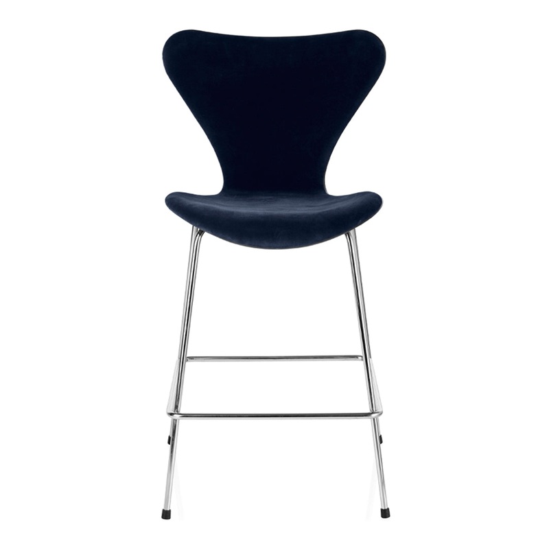 Series 7 Counter Stool – Fully Upholstered, Velvet