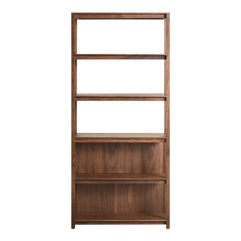 Open Plan Tall Bookcase Walnut